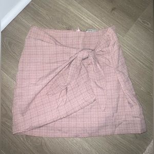 papaya pink wrap skirt